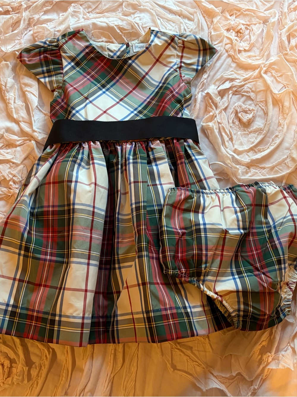 Girls Ralph Lauren Plaid Holiday Christmas Dress